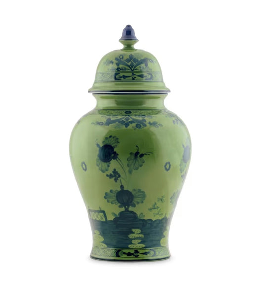 Oriente Italiano Large Potiche Vase | Malachite