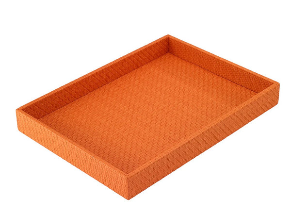 Wicker Rectangular Tray | Pumpkin
