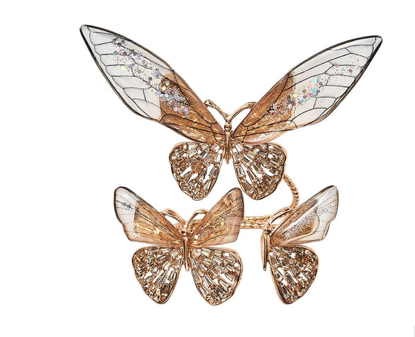 Flutter Napkin Ring | Champagne & Gold
