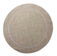 Linho Simple Round Placemat | Dark Natural