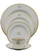 Monogrammed Dinner White | Gold