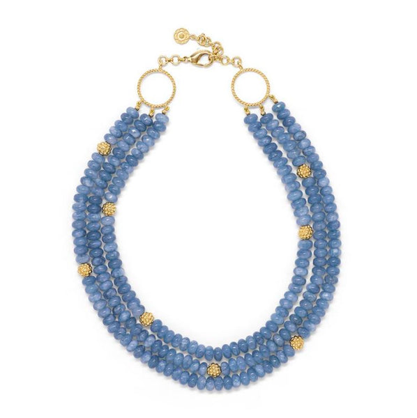 Berry & Bead Triple Strand Necklace | Ocean Jade