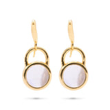 Blandine Circle Drop Earrings | Clear Quartz