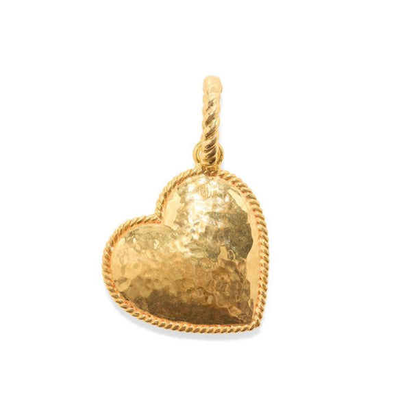 Love Pendant Hammered Gold