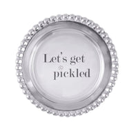 Let's Get Pickled Beaded Wine Coaster
