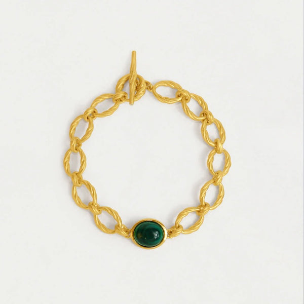 Forme Chain Bracelet | Malachite