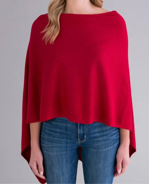 Cotton Cashmere Topper | Cardinal Red
