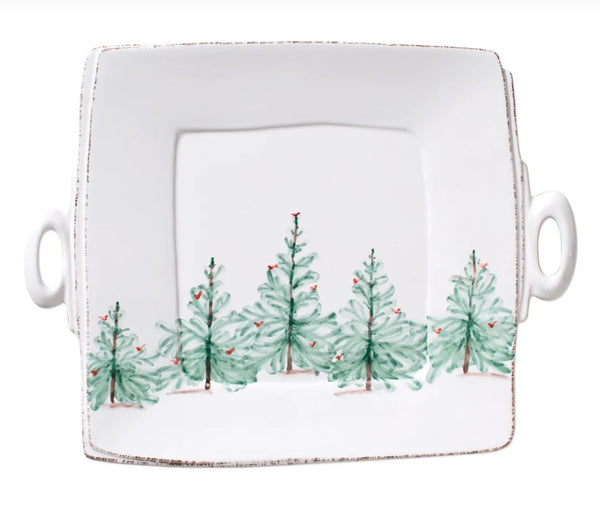 Lastra Holiday Handled Platter