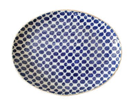 Med Oval Platter |Dot Cobalt