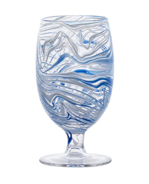 Puro Marbled Goblet | Blue