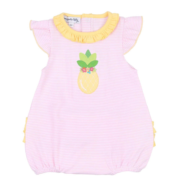 Tropical Pineapple Ruffle Bubble | 12m