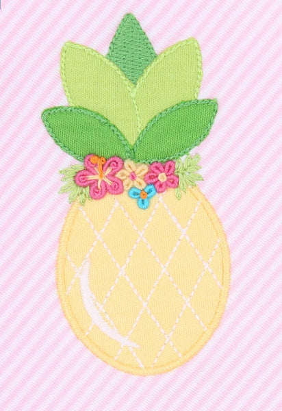 Tropical Pineapple Ruffle Burp Cloth