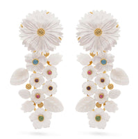 Mermaid Garden Convertible Statement Earrings | MOP Multi Colored Jade