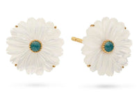 Mermaid Garden Flower Stud Earrings | MOP Ocean Jade
