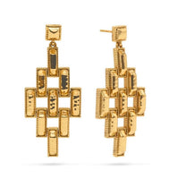 Pathway Post Drop Earrings |Gold
