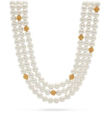 Berry & Bead Triple Strand Necklace | Pearl