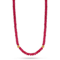 Berry Single Strand Necklace |Peony Jade