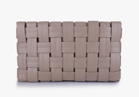 Lindy Woven Small Clutch| Light Tan