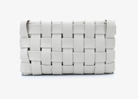 Lindy Woven Small Clutch | Off White