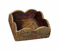 Rattan Scalloped Napkin Holder
