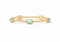 Ivy Stone Bangle Iridescent Aquamarine Blue | Small