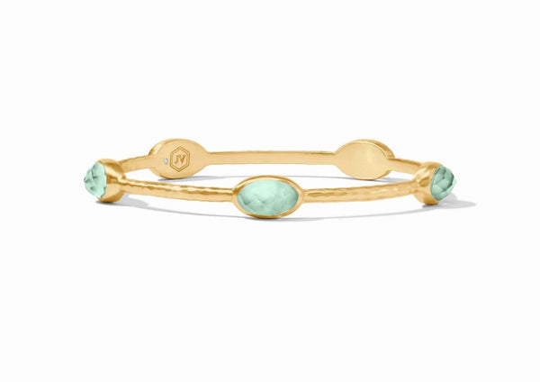 Ivy Stone Bangle Iridescent Aquamarine Blue | Small