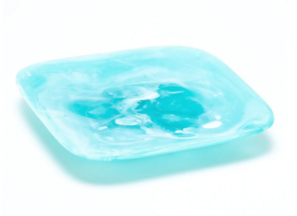 Square Tray Medium | Aqua Swirl