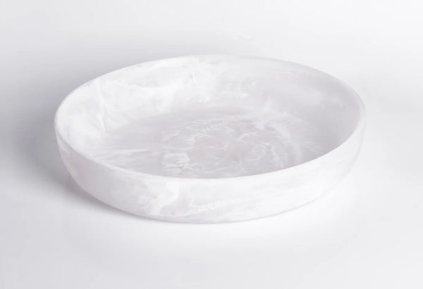 Round Platter Small | White Swirl