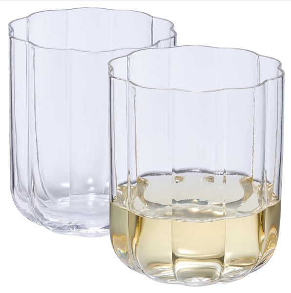 Wave Tumblers Clear | Set of 2