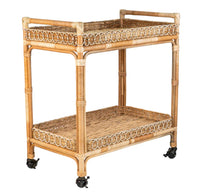 Provence Rattan Bar Cart | Whitewash