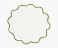 Scallop Edge Placemat Round | Grass