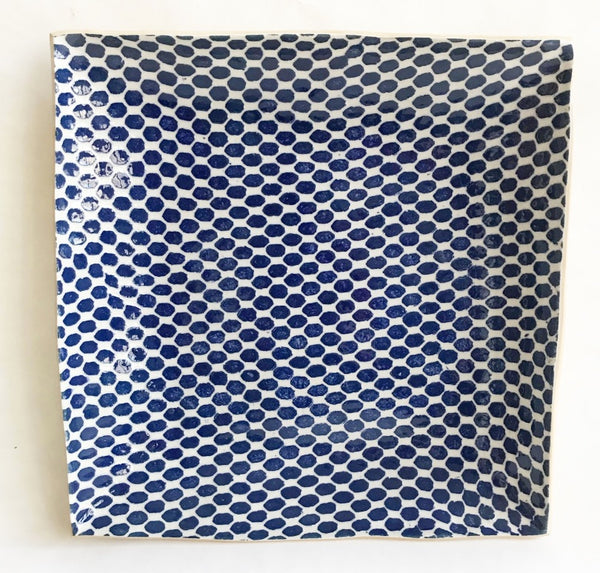 Square Tray 9"| Dot Cobalt