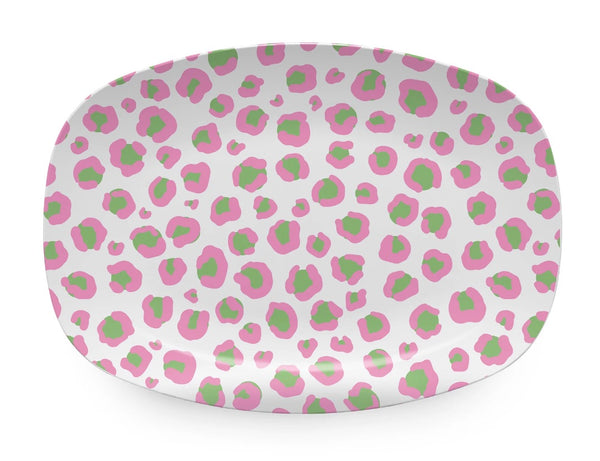 Cheetah Pink And Green Platter
