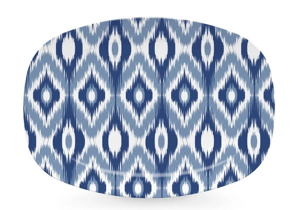 Blue Ikat Platter