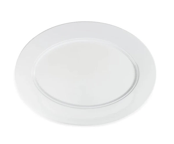 Diamond Melamine Oval Platter | White