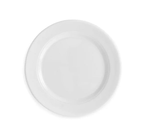 Diamond Melamine Round Canape Plate | White