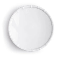 Zen Melamine Bamboo Salad Plate | White