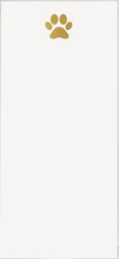 Buck Gold Foil Paw Notepad