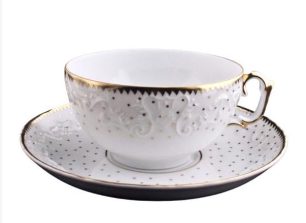 Simply Anna Tea Saucer | Polka Gold