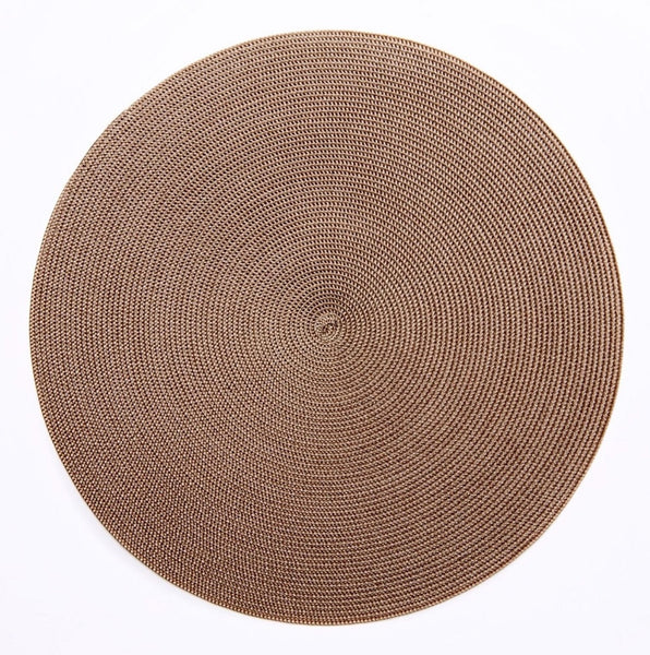 Round Linen Braid Placemat | Taupe