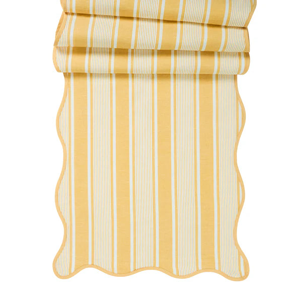 Cabana Stripe 18" x 90" Table Runner | Sunshine