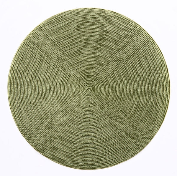 Round Linen Braid Placemat | Grass