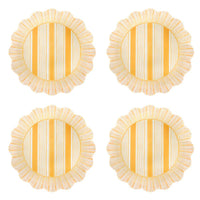 Cabana Stripe Melamine Dessert/Salad Plate Set/4 | Sunshine