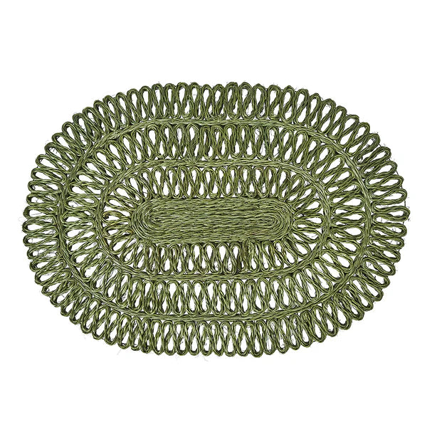 Straw Loop Oval Placemat | Seagrass