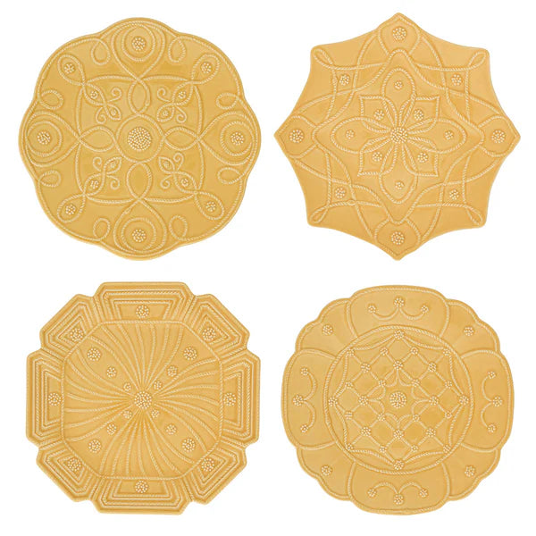 Jardins Du Monde Dessert/Salad Plate Assorted Set /4 | Daffodil
