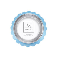 Light Blue Acrylic Scallop Round Frame