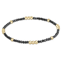 Worthy Pattern 2mm Bead Bracelet - Faceted Hematite
