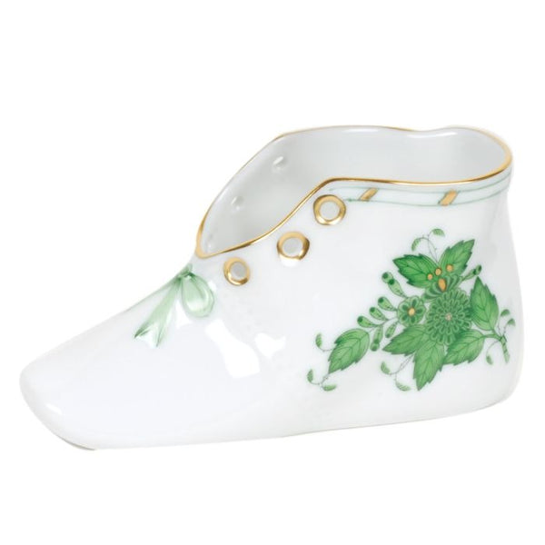 Chinese Bouquet Baby Shoe | Green