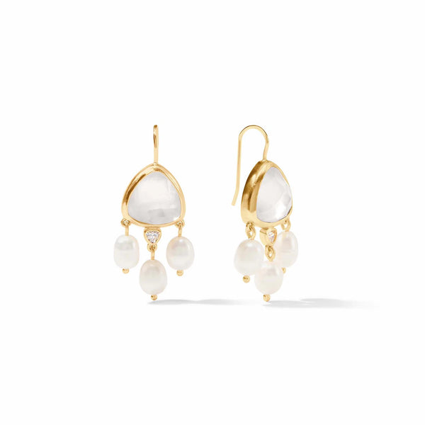 Aquitaine Chandelier Earrings | Iridescent Clear Crystal