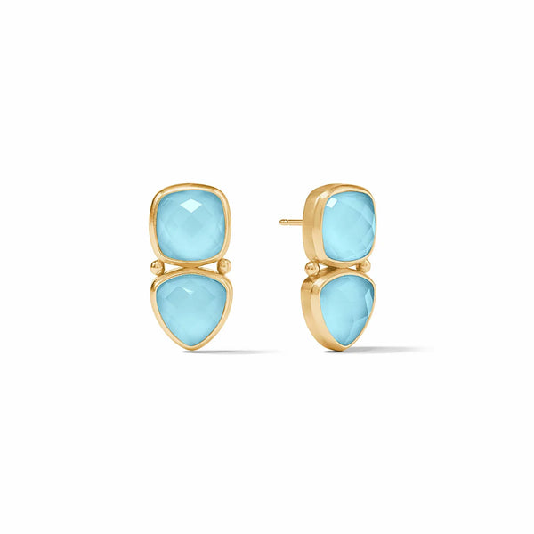 Aquitaine Midi Earrings | Iridescent Capri Blue